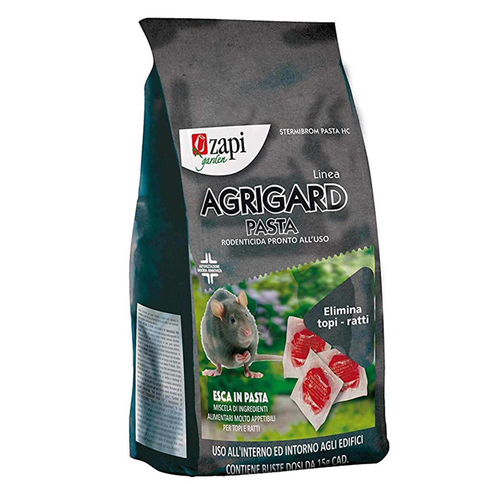 Esca topicida "Agrigard pasta" bocconi per topi, ratti e arvicole veleno rodenticida 1,5 kg - 2