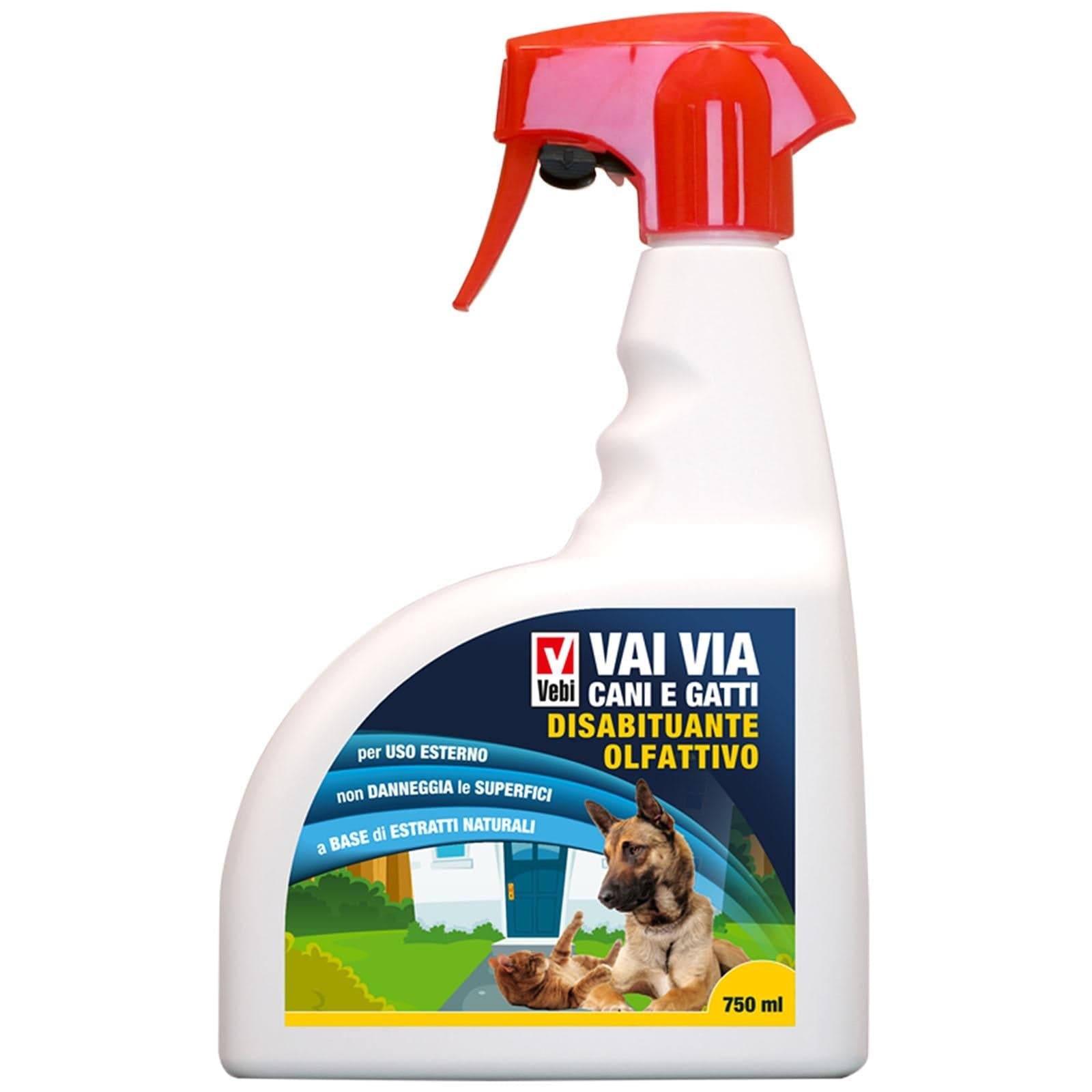 Disabituante per Cani e Gatti "Vai Via" barriera aromatica naturale repellente pronto all' uso 750 ml - 2
