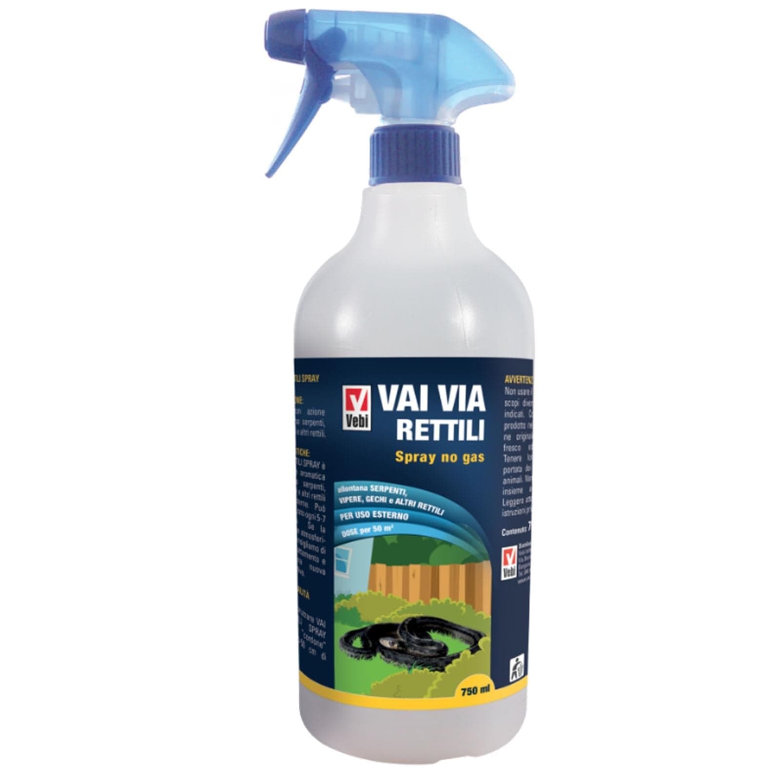 Disabituante per gechi e serpenti "Vai Via" barriera repellente naturale Rettili 750 ml - 2