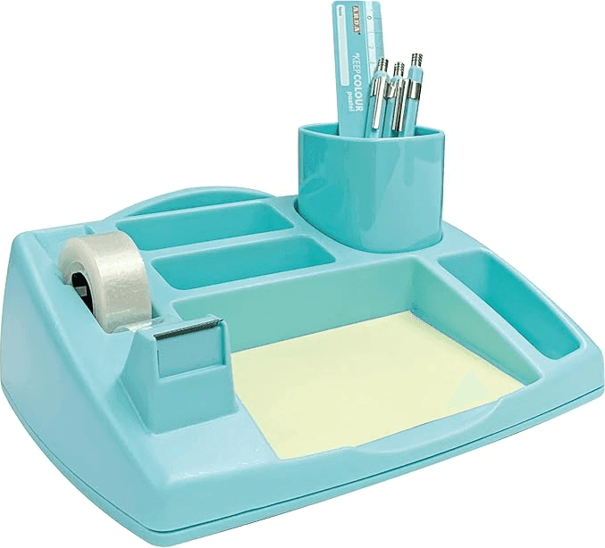 Arda - Organizer scrivania Oliver KEEPCOLOUR Azzurro pastello (23,8x19,8x8 cm) 4121PPBL