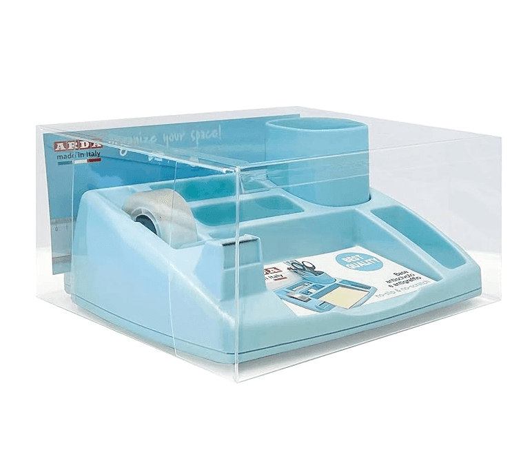 Arda - Organizer scrivania Oliver KEEPCOLOUR Azzurro pastello (23,8x19,8x8 cm) 4121PPBL - 2