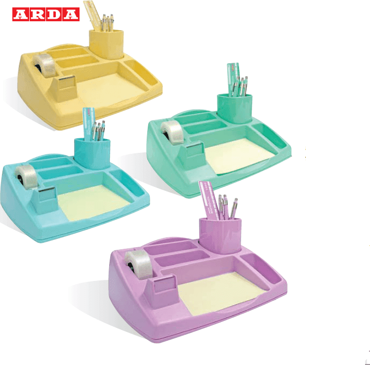 Arda - Organizer scrivania Oliver KEEPCOLOUR Azzurro pastello (23,8x19,8x8 cm) 4121PPBL - 3