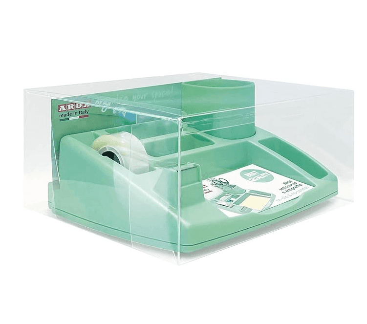 Arda - Organizer scrivania Oliver KEEPCOLOUR Verde pastello (23,8x19,8x8 cm) 4121PV - 2