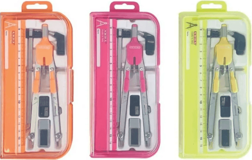 Arda - Set Balaustrone con Frizione e Prolunga e Righello - Colori Fluo Assortiti (CO2FLU)