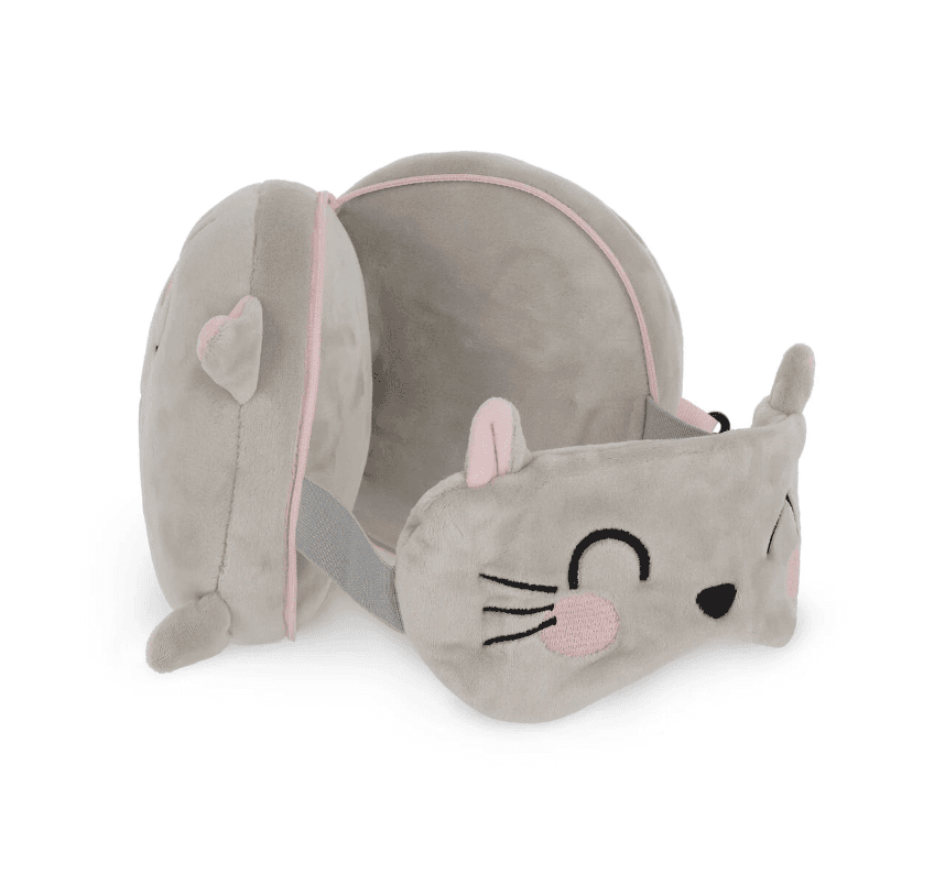 Legami- Cuscino da Viaggio con Mascherina da Notte - My Travel Buddy a tema Kitty - 3