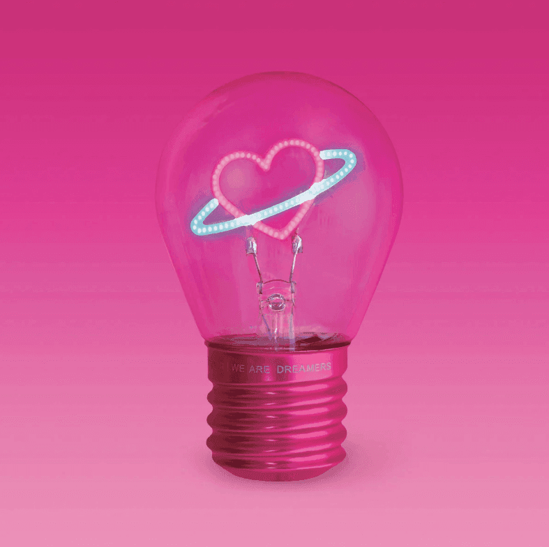 Legami - Lampada da Tavolo a Forma di Lampadina - Bulb Fiction - Planet Heart (CLB0005) - 2