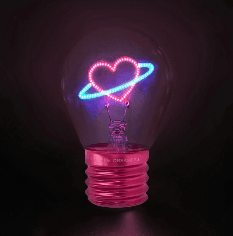 Legami - Lampada da Tavolo a Forma di Lampadina - Bulb Fiction - Planet Heart (CLB0005) - 3