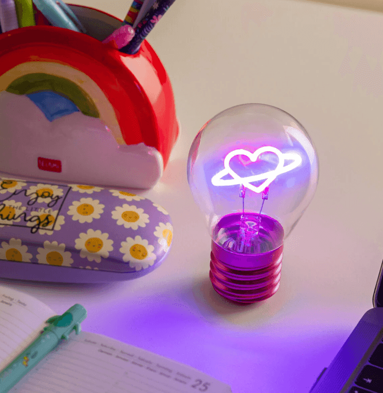 Legami - Lampada da Tavolo a Forma di Lampadina - Bulb Fiction - Planet Heart (CLB0005) - 5