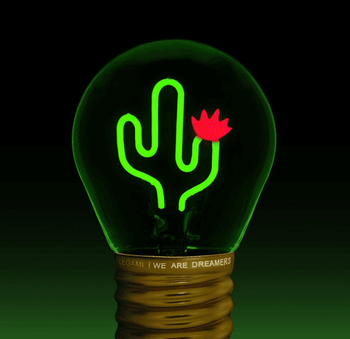 Legami - Lampada da Tavolo a Forma di Lampadina - Bulb Fiction - Cactus (CLB0006) - 2