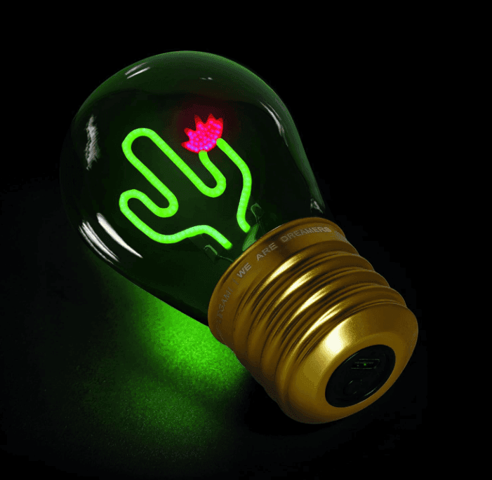 Legami - Lampada da Tavolo a Forma di Lampadina - Bulb Fiction - Cactus (CLB0006) - 3