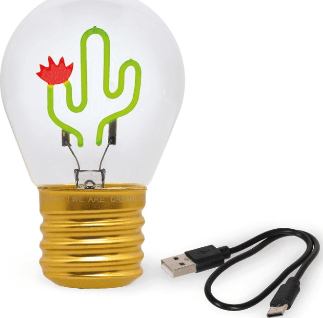 Legami - Lampada da Tavolo a Forma di Lampadina - Bulb Fiction - Cactus (CLB0006) - 4