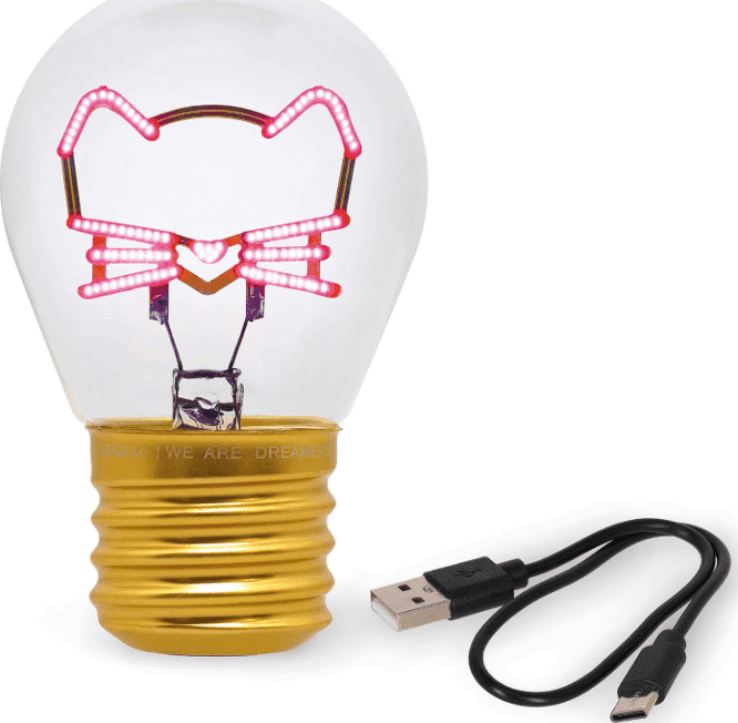 Legami - Lampada da Tavolo a Forma di Lampadina - Bulb Fiction - Kitty (CLB0009) - 3