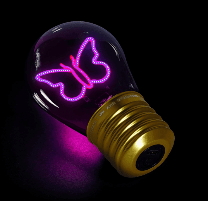 Legami - Lampada da Tavolo a Forma di Lampadina - Bulb Fiction - Butterfly (CLB0011) - 2
