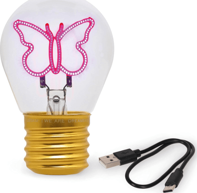 Legami - Lampada da Tavolo a Forma di Lampadina - Bulb Fiction - Butterfly (CLB0011) - 3