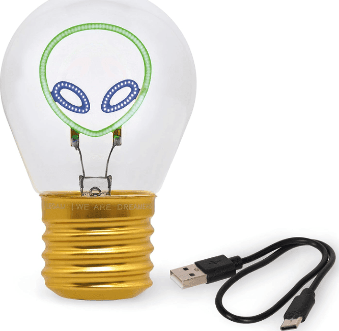 Legami - Lampada da Tavolo a Forma di Lampadina - Bulb Fiction - Alien (CLB0012) - 3