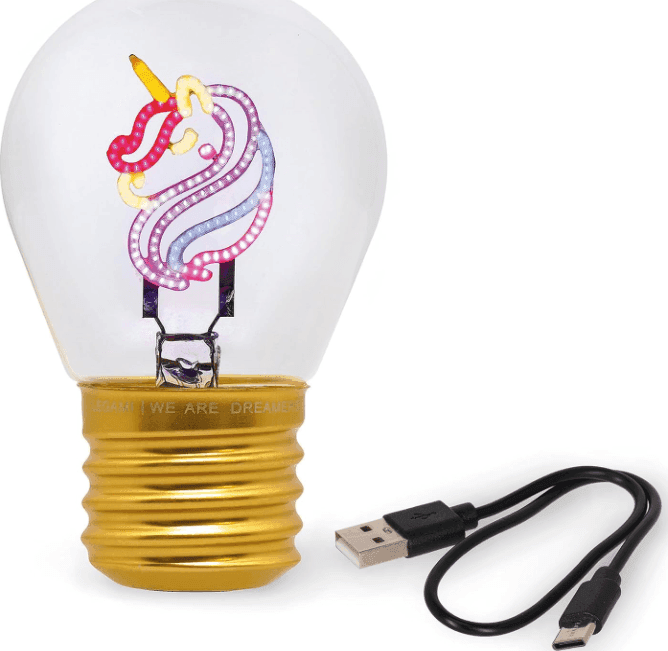 Legami - Lampada da Tavolo a Forma di Lampadina - Bulb Fiction - Unicorn (CLB0013) - 3