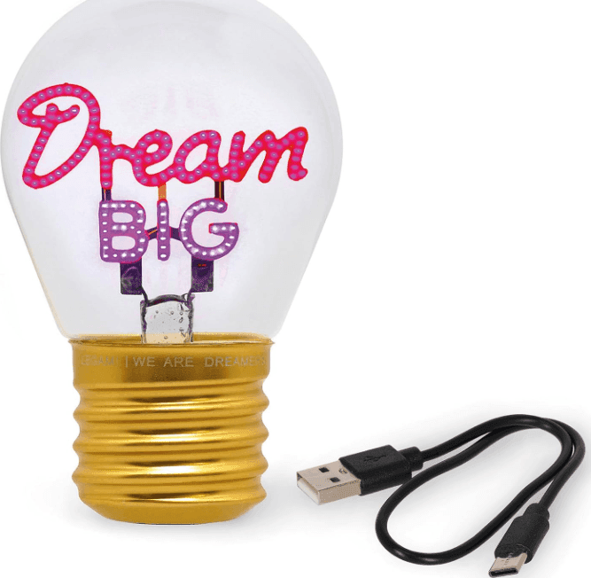 Legami - Lampada da Tavolo a Forma di Lampadina - Bulb Fiction - Dream Big (CLB0014) - 3