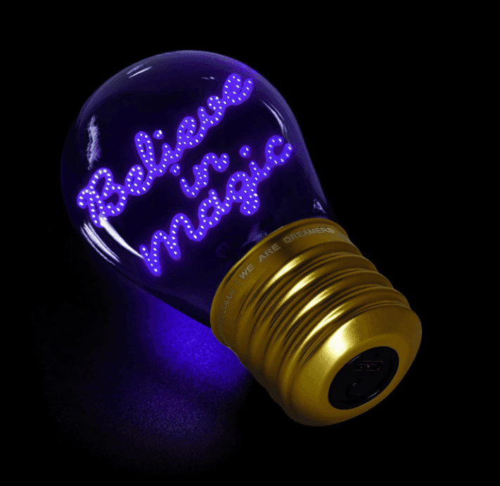 Legami -  Lampada da Tavolo a Forma di Lampadina - Bulb Fiction - Believe in Magic (CLB0017) - 2
