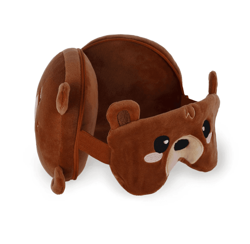 Legami - Cuscino da Viaggio con Mascherina da Notte - My Travel Buddy a tema Teddy Bear (CTP0002) - 3