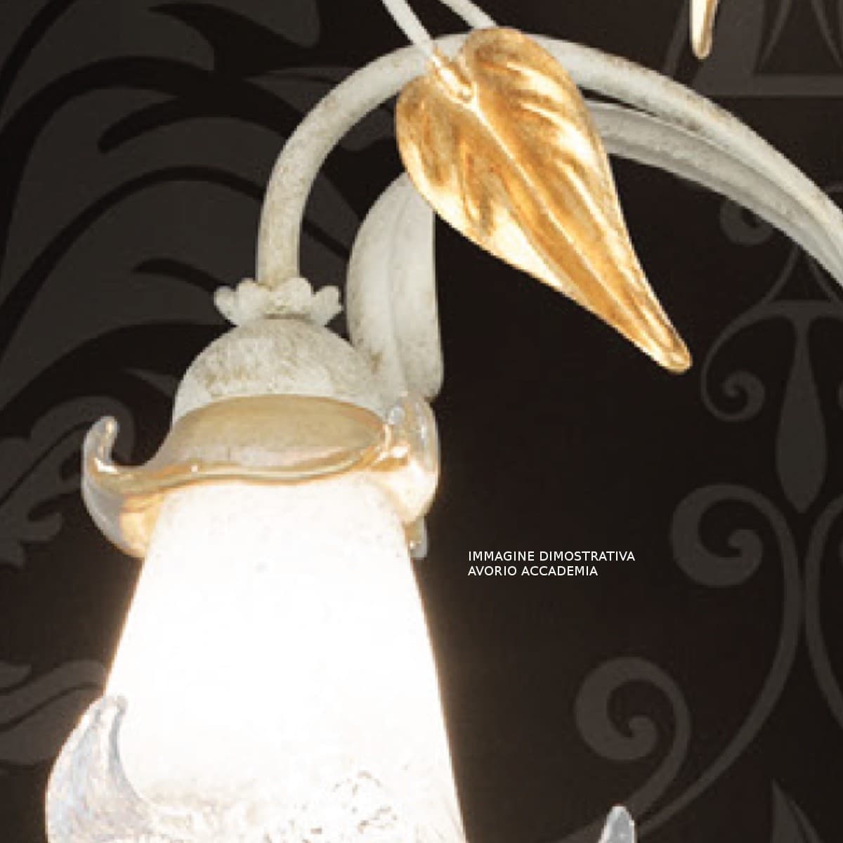 Abat-jour classica LAM 3850 2 LT E14 LED metallo vetro lampada tavolo - 3