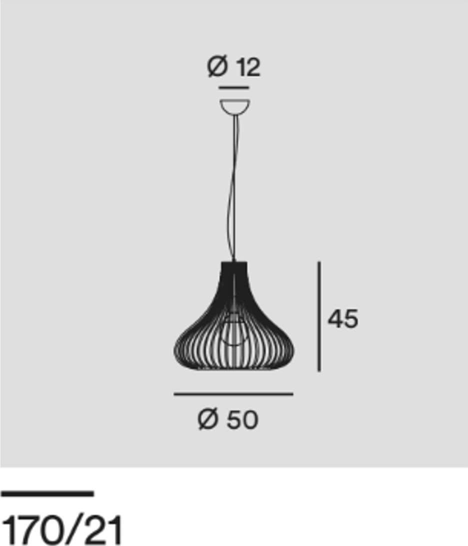 Lampadario moderno Gibas TITTI 170 21 E27 LED acciaio sospensione - 5