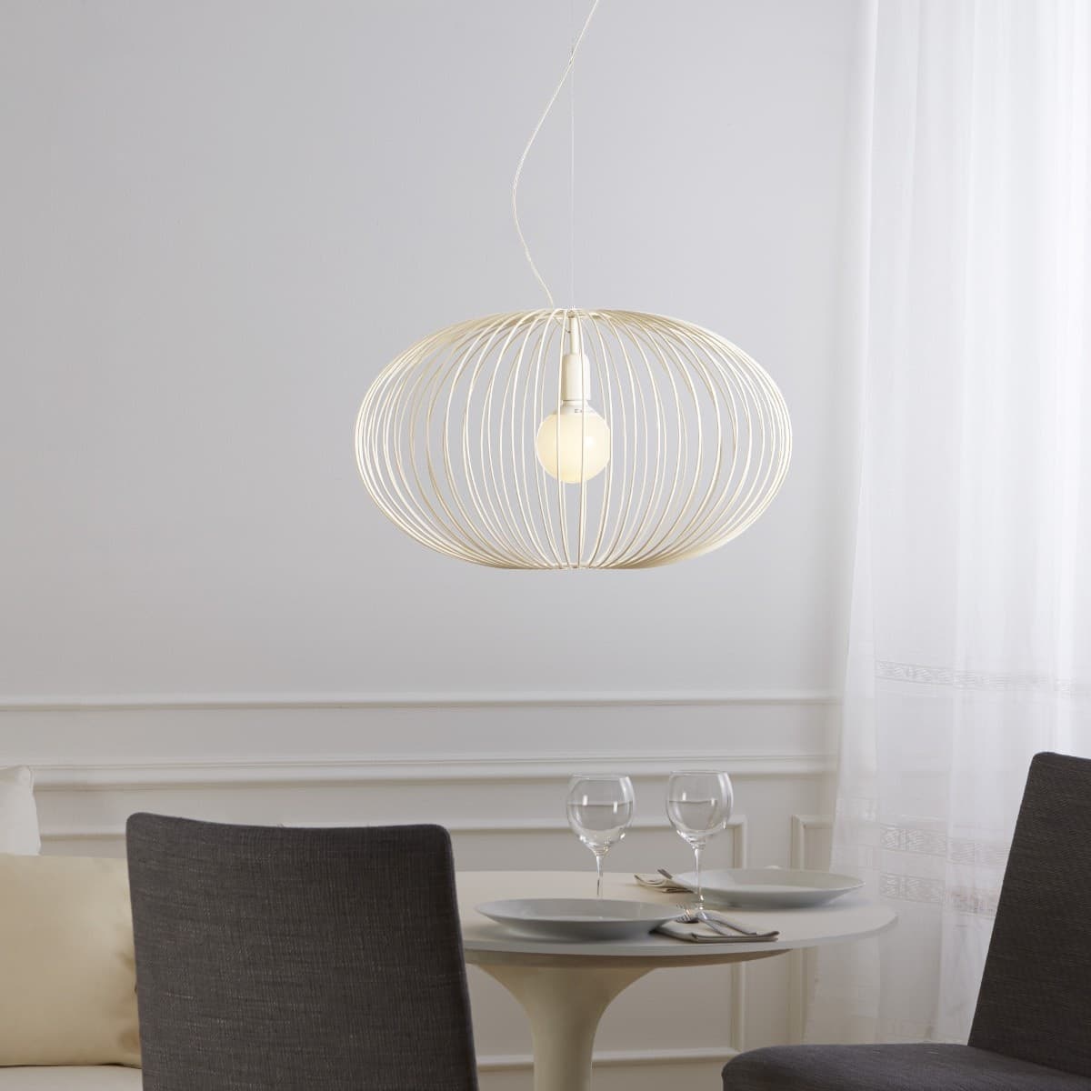 Lampadario moderno Gibas TITTI 170 23 E27 LED acciaio sospensione - 2