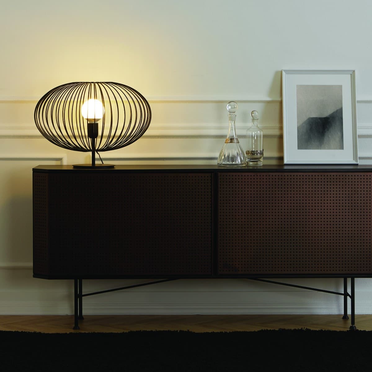 Abat-jour moderna Gibas TITTI 170 34 E27 LED acciaio lampada tavolo - 2