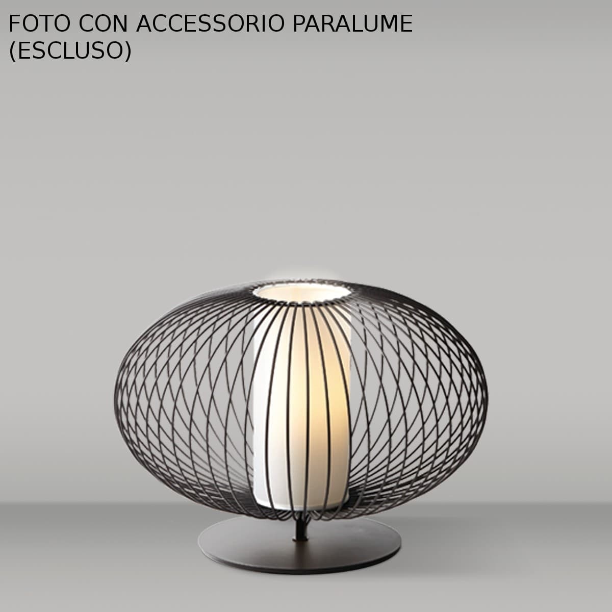 Abat-jour moderna Gibas TITTI 170 34 E27 LED acciaio lampada tavolo - 3