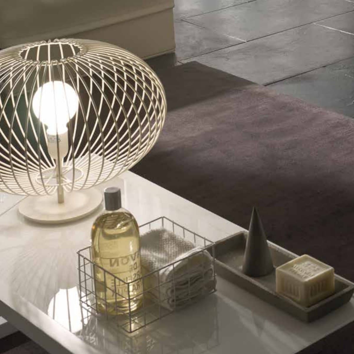 Abat-jour moderna Gibas TITTI 170 34 E27 LED acciaio lampada tavolo - 4