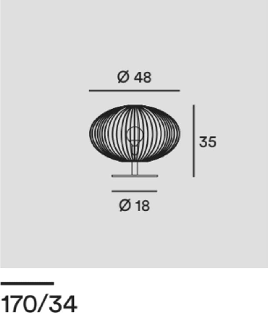 Abat-jour moderna Gibas TITTI 170 34 E27 LED acciaio lampada tavolo - 5