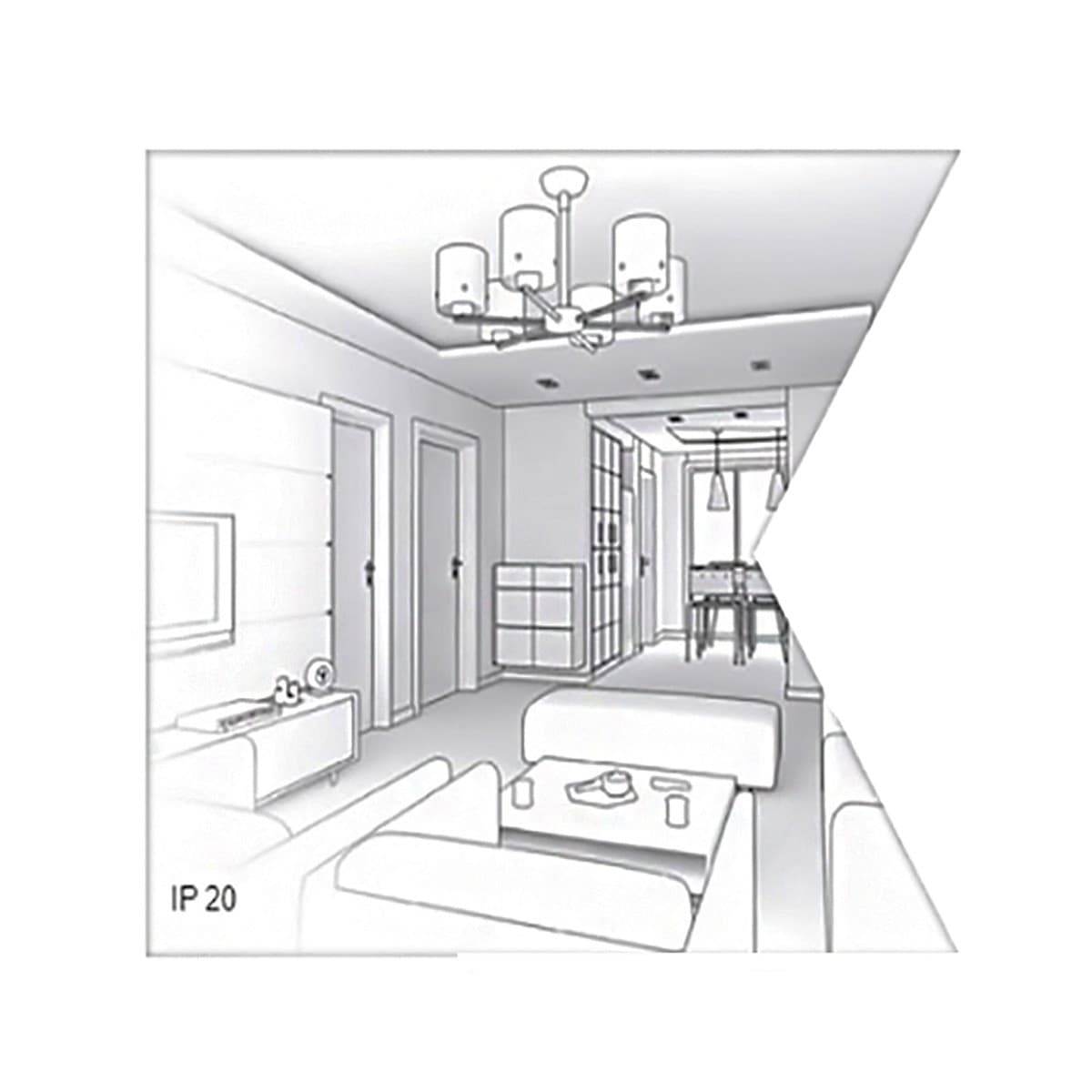 Abat-jour moderna Gibas TITTI 170 34 E27 LED acciaio lampada tavolo - 6