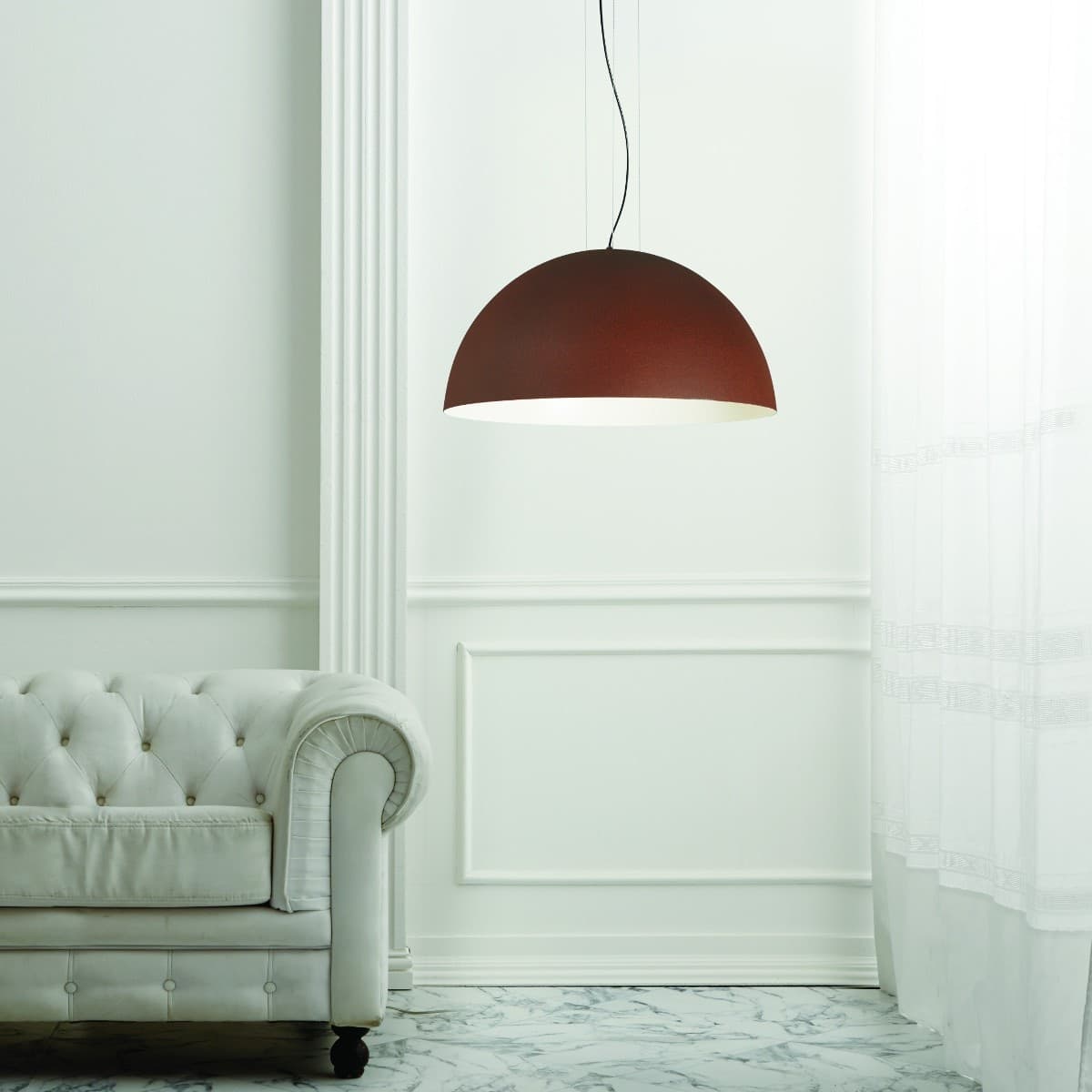 Lampadario classico Gibas RUGIADA 122 24 C1 E27 LED acciaio sospensione - 3