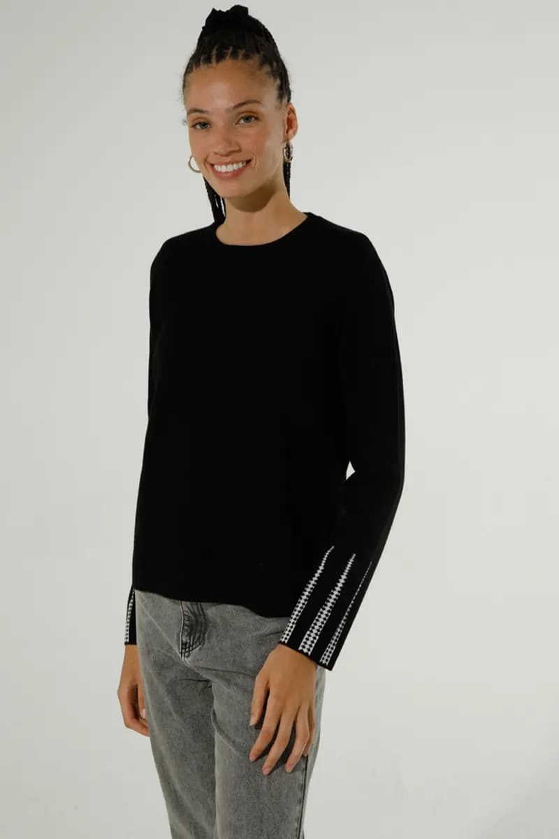GOA GOA | Maglia jaquard motivo geometrico - 3