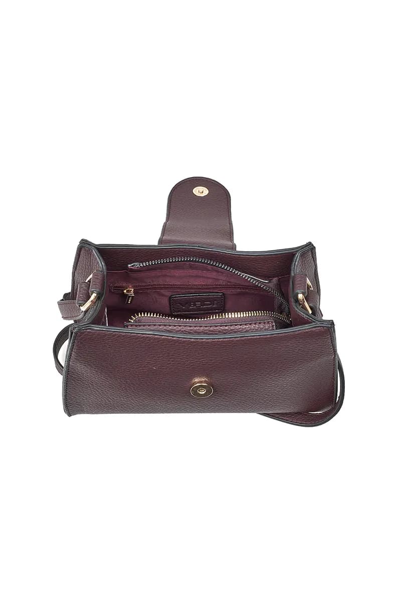 VERDE FASHION | Borsa a tracolla con fibbia frontale - 4