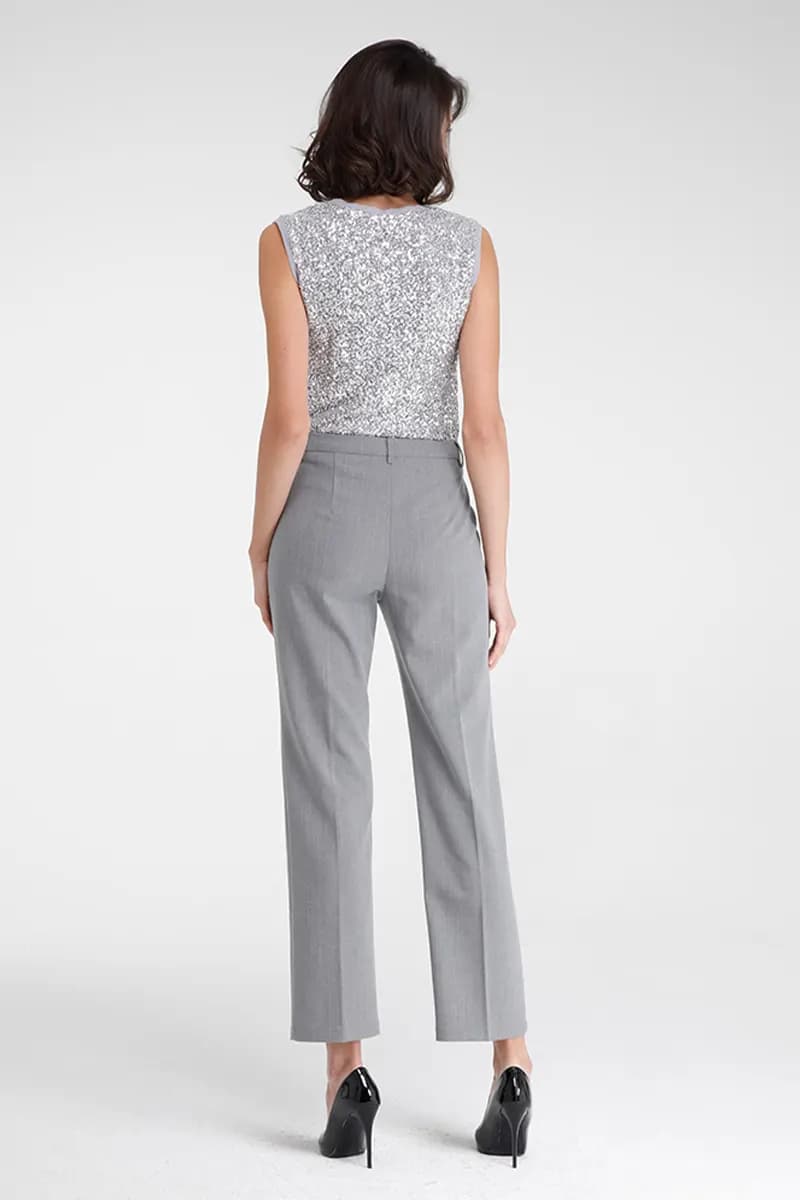 GOA GOA | Pantalone regular in tessuto gessato elasticizzato - 2
