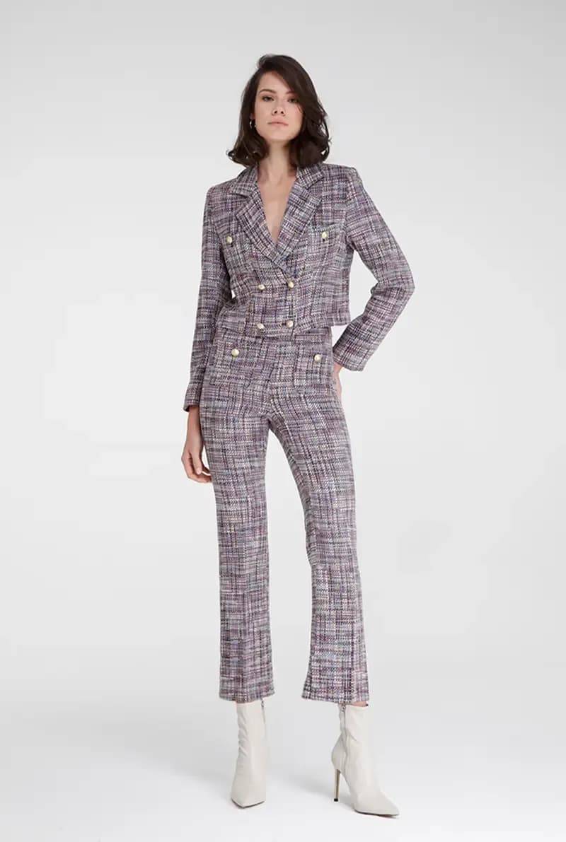 GOA GOA | Pantalone a campana in tweed - 4
