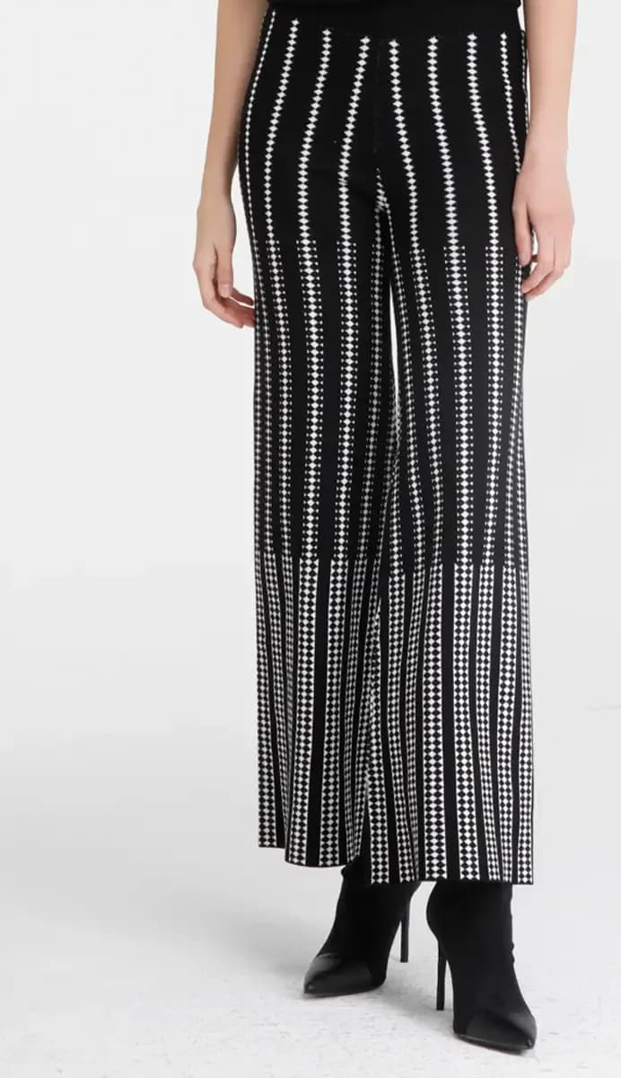 GOA GOA | Pantaloni in maglia jaquard motivo geometrico - 2