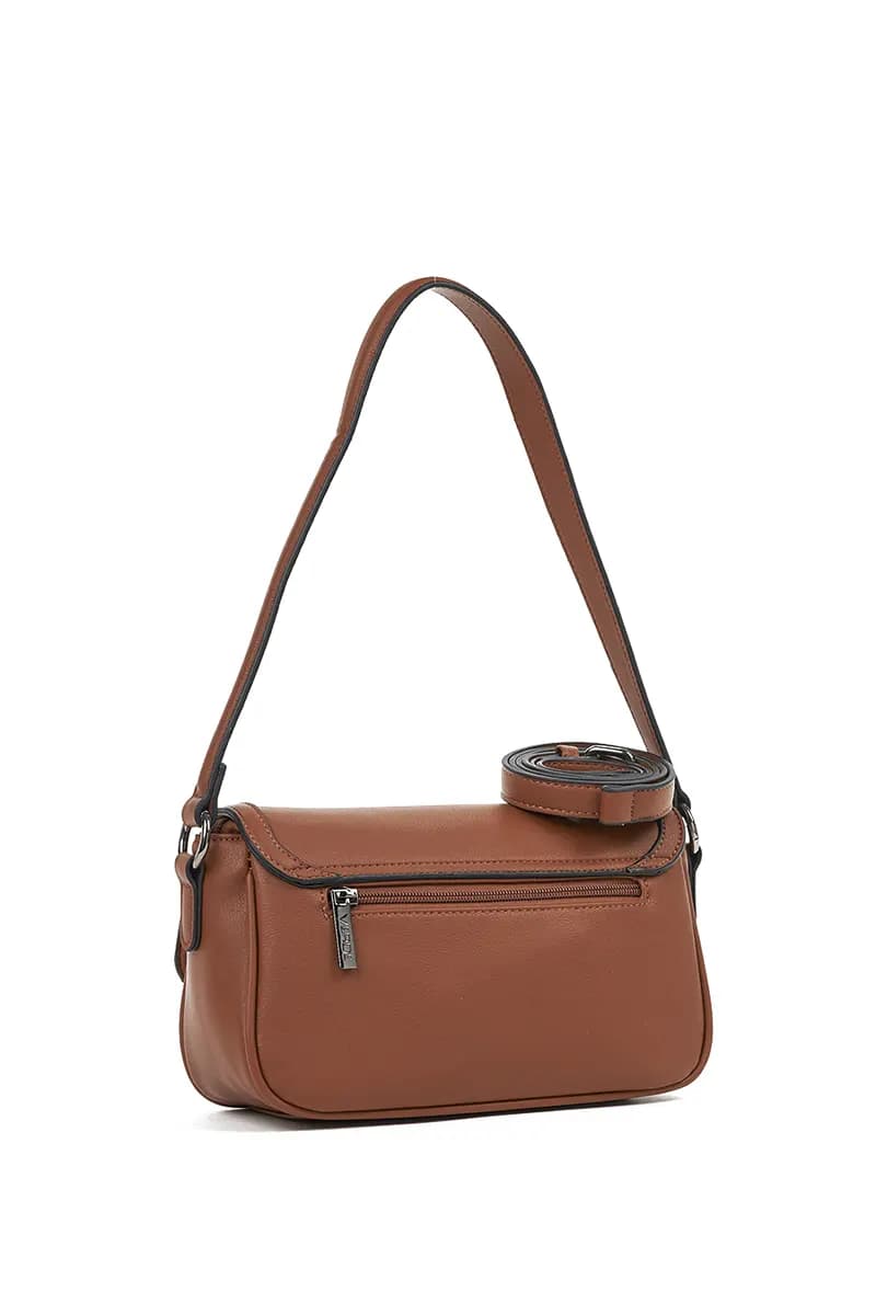 VERDE FASHION | Borsa a spalla con pattina frontale - 2