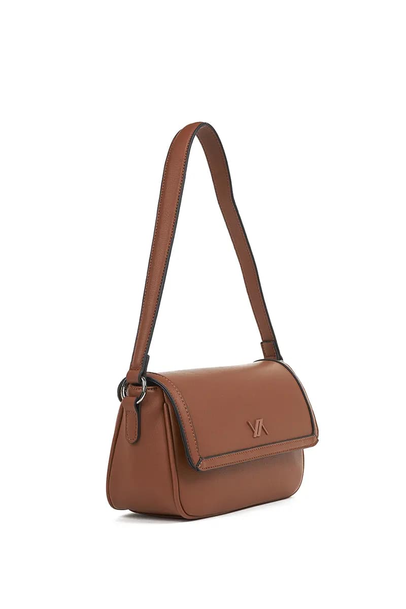 VERDE FASHION | Borsa a spalla con pattina frontale - 3