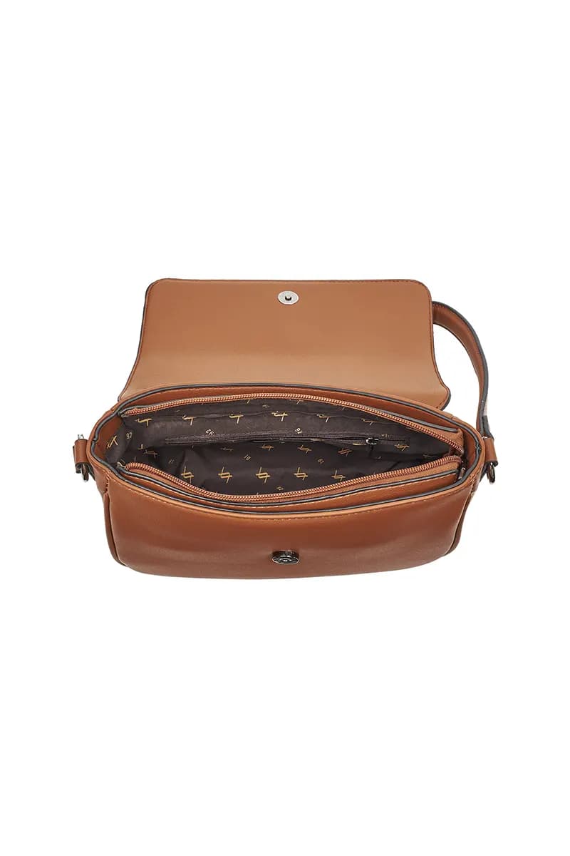 VERDE FASHION | Borsa a spalla con pattina frontale - 4