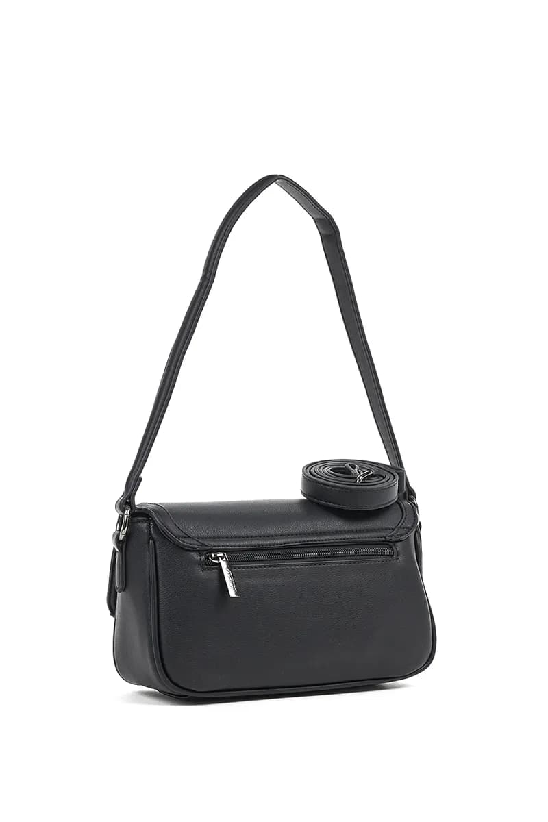 VERDE FASHION | Borsa a spalla con pattina frontale - 10