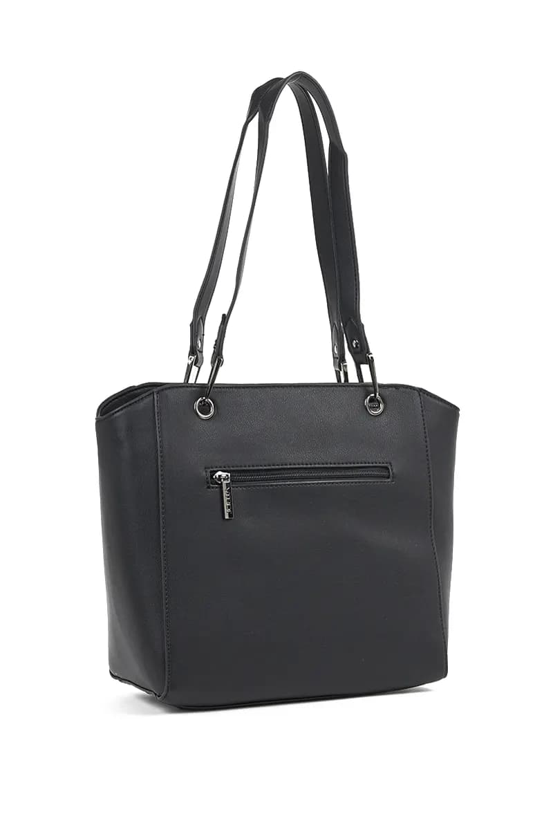 VERDE FASHION | Borsa a spalla con anelli e zip - 2