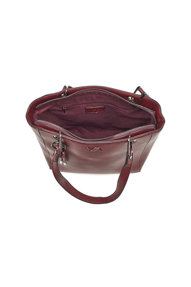 VERDE FASHION | Borsa a spalla con anelli e zip - 12