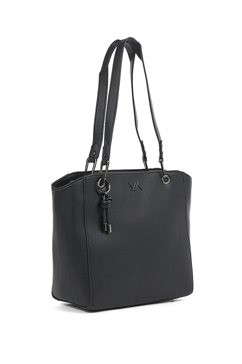 VERDE FASHION | Borsa a spalla con anelli e zip - 3