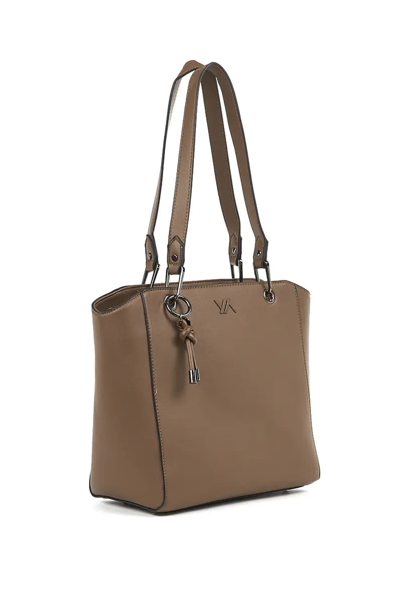 VERDE FASHION | Borsa a spalla con anelli e zip - 7