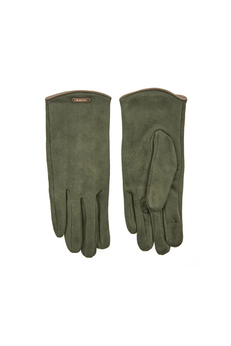 VERDE FASHION | Guanti con targhetta brand - 12