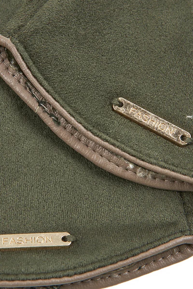 VERDE FASHION | Guanti con targhetta brand - 4