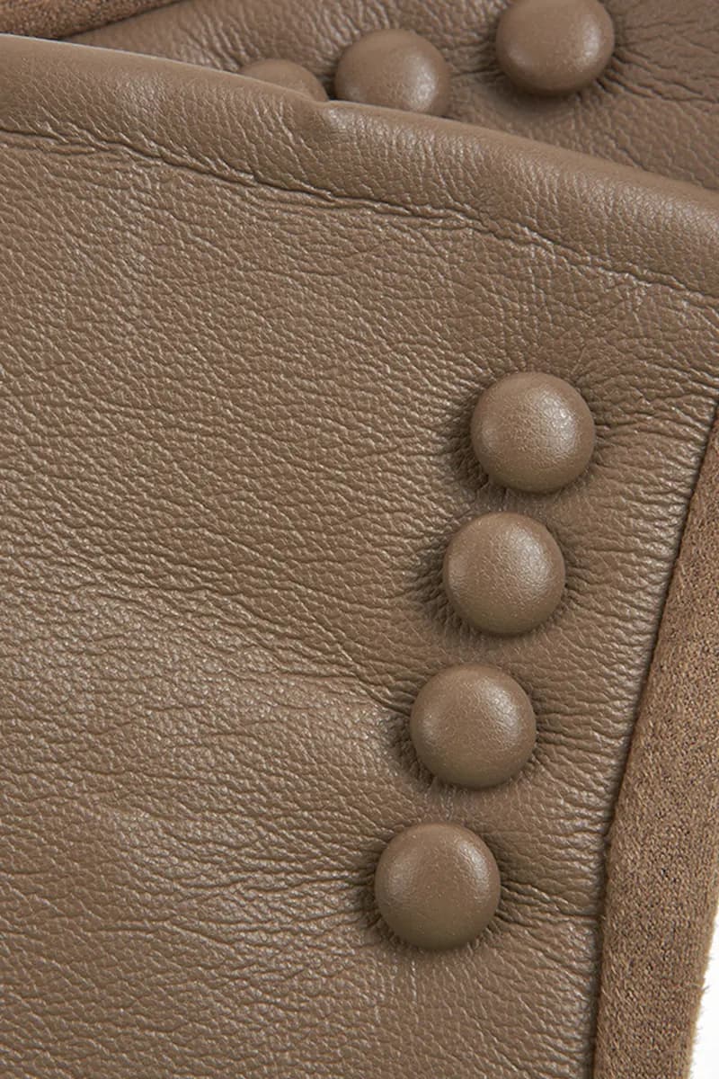 VERDE FASHION | Guanti in ecopelle con bottoni - 2