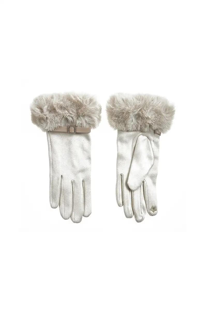 VERDE FASHION | Guanti con eco-pelliccia e cinturino - 11