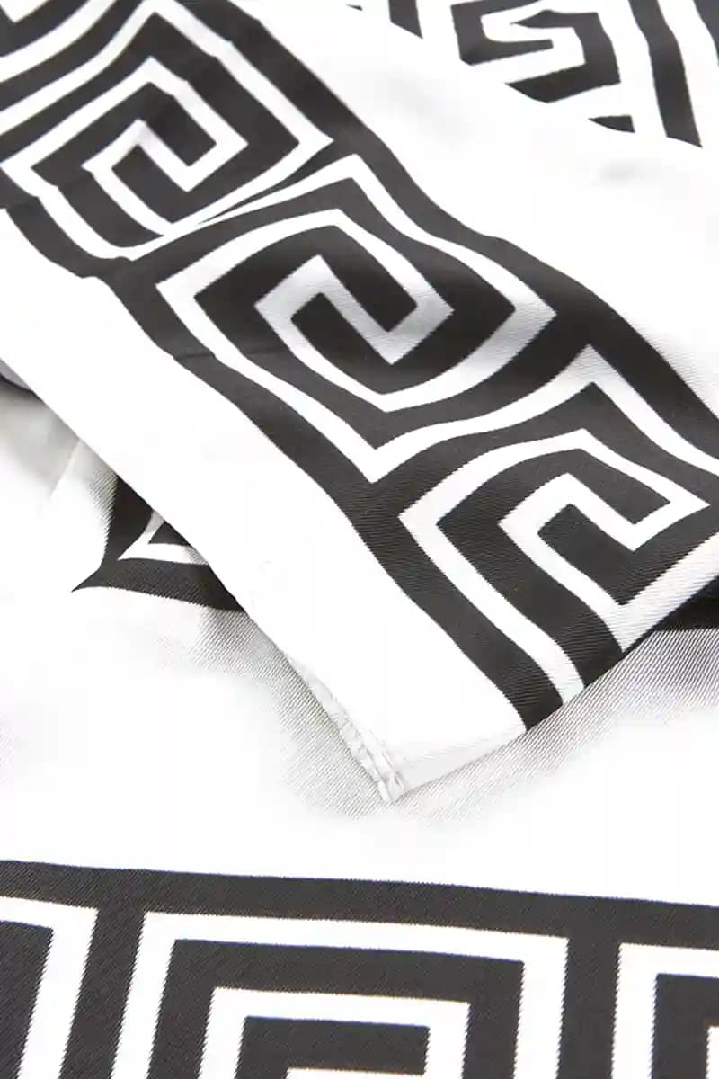 VERDE FASHION | Foulard fantasia chiave greca - 4